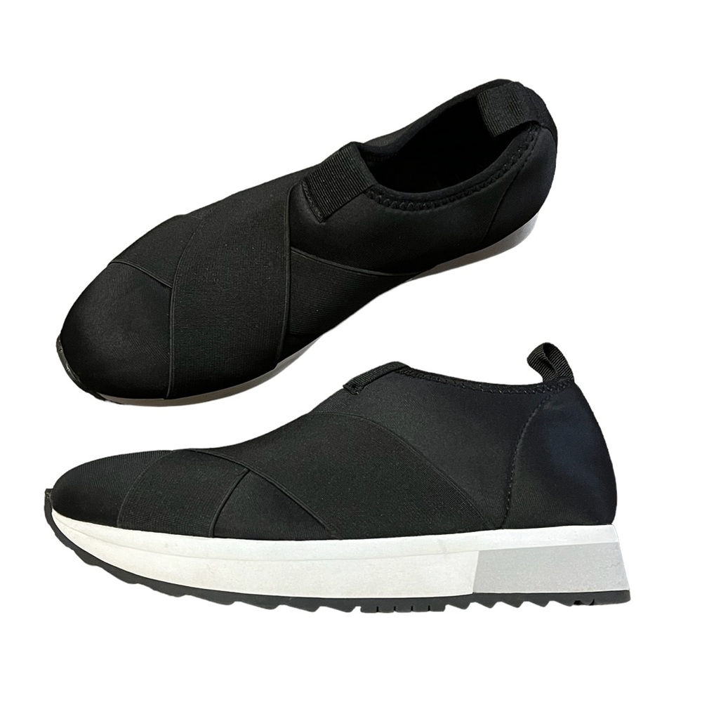 ZLNY Turin Slip-On Black Platform Sneakers